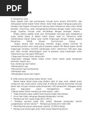 Minyak Solar | PDF