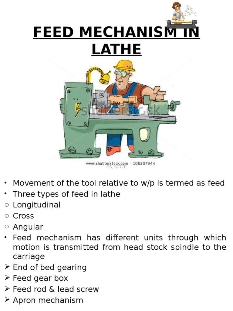 Feed Mechanism in Lathe Gear Clutch