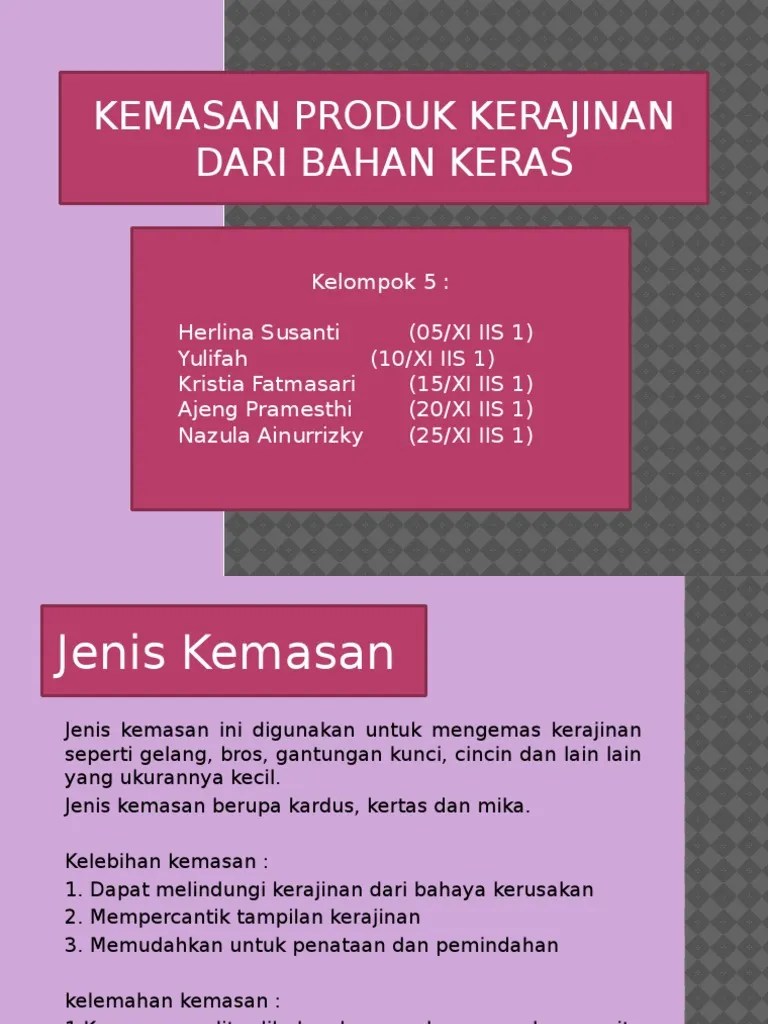 Kemasan Produk Kerajinan Dari Bahan Keras | PDF