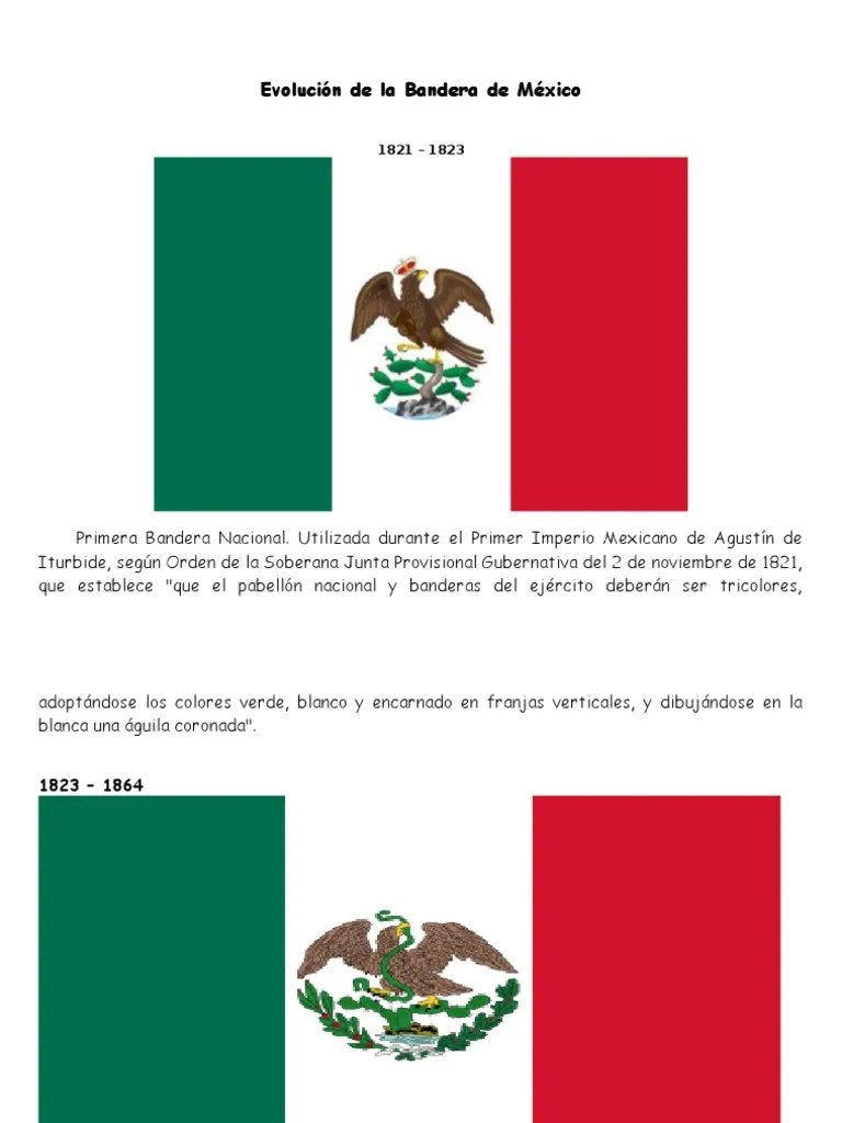 Evolución de La Bandera de México Los símbolos México Prueba