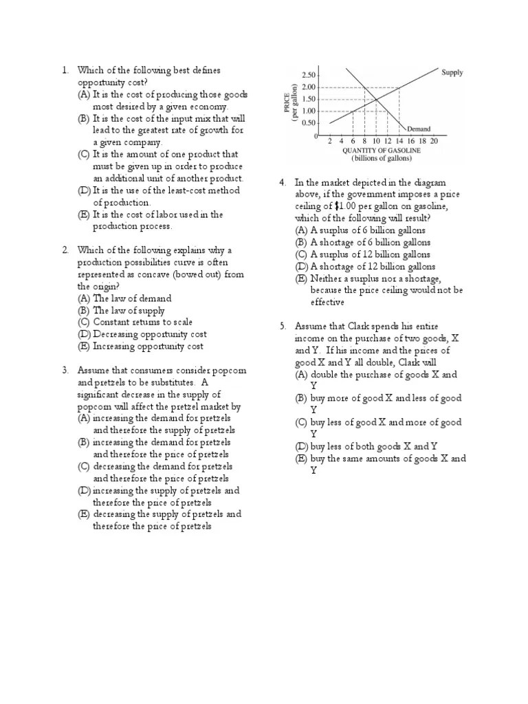 FLVS AP Microeconomics Final Study Guide With Answers