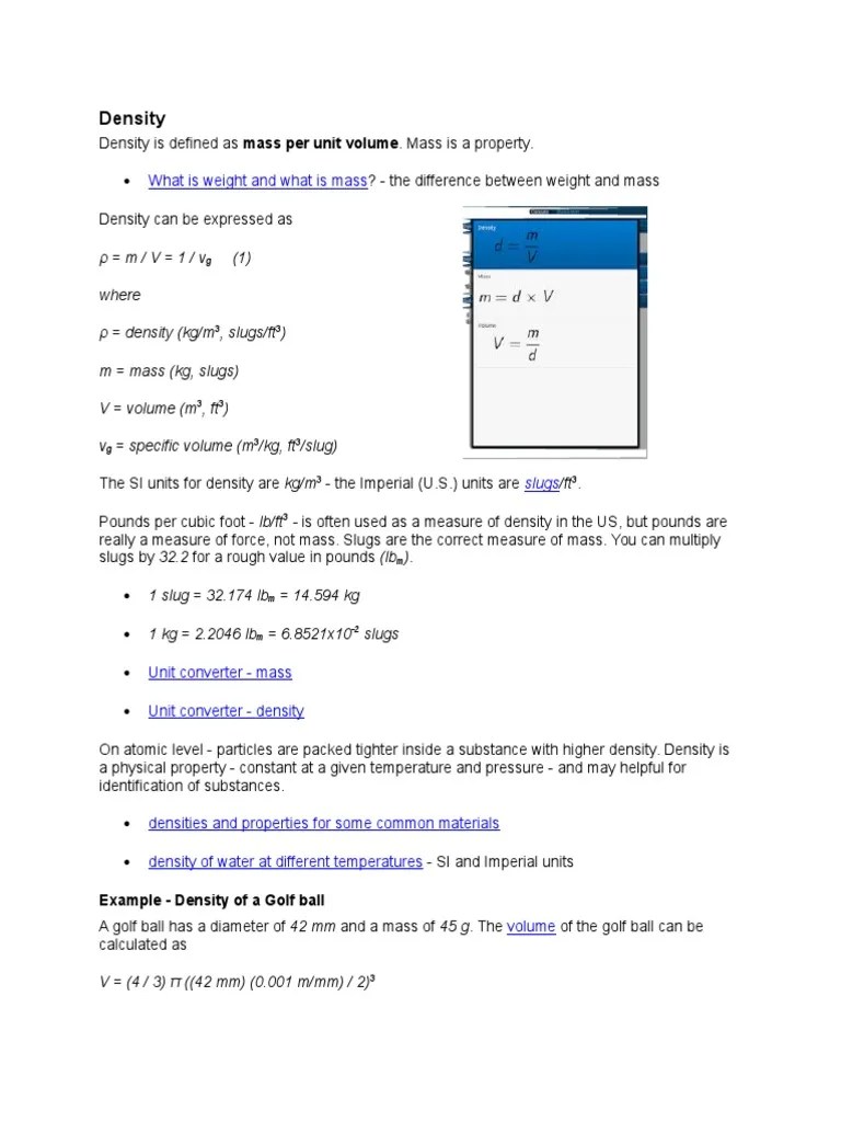 Density PDF Density Kilogram