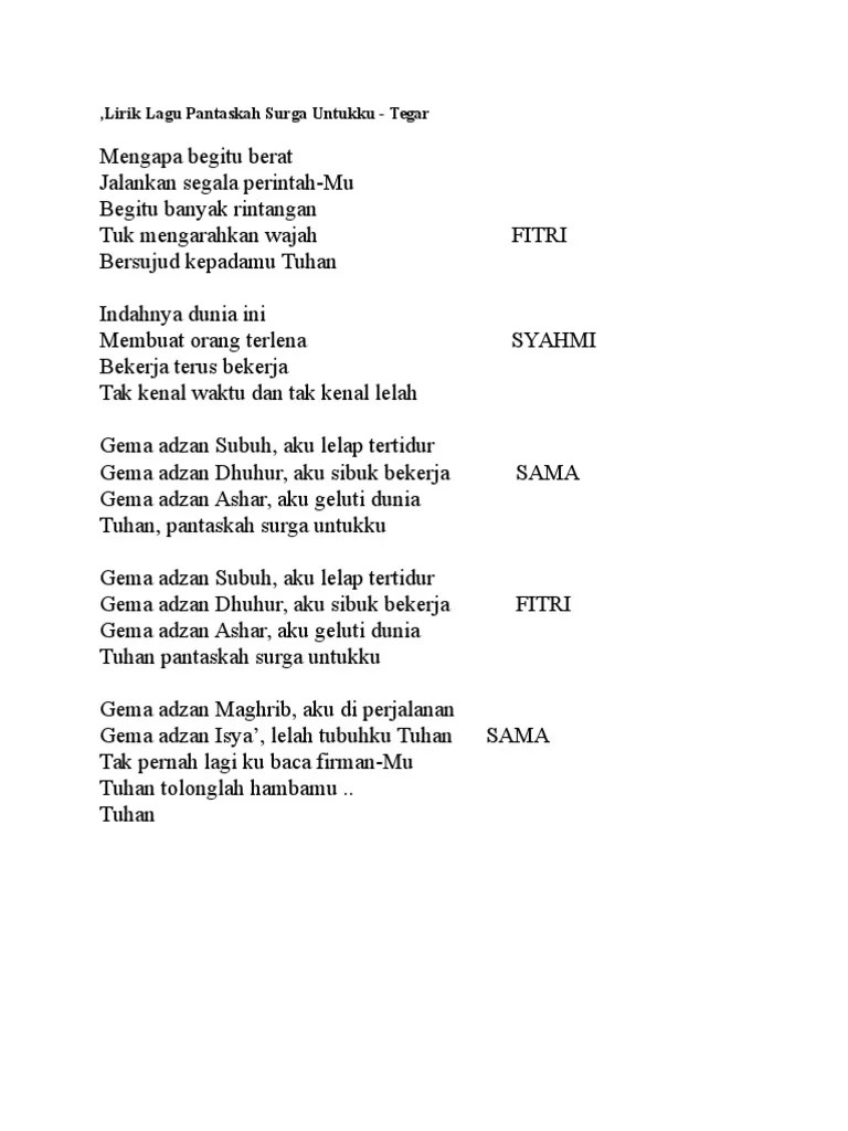 Lirik Lagu | PDF