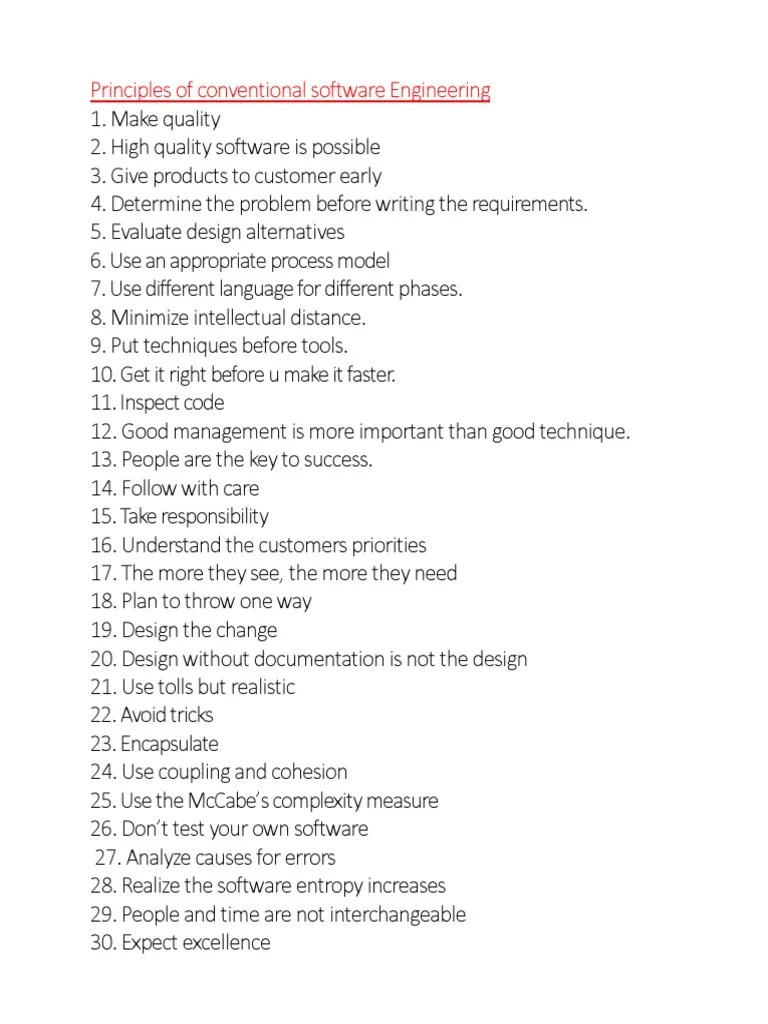 Principles of Conventional Software Engineering PDF Software Development Software Testing