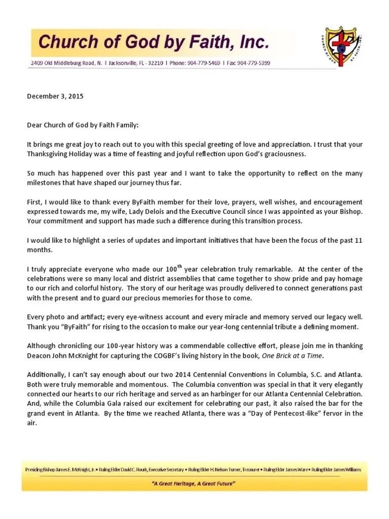 Closing Letter PDF Religion And Belief