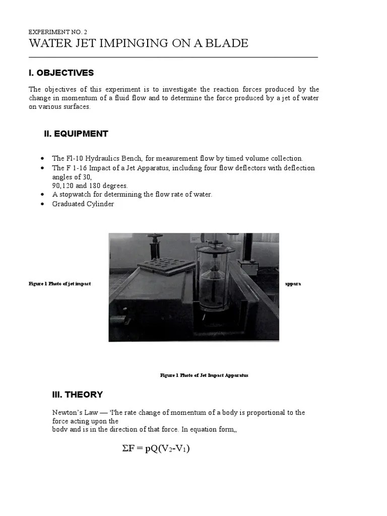 Fluids Mechanics Laboratory Experiment 1