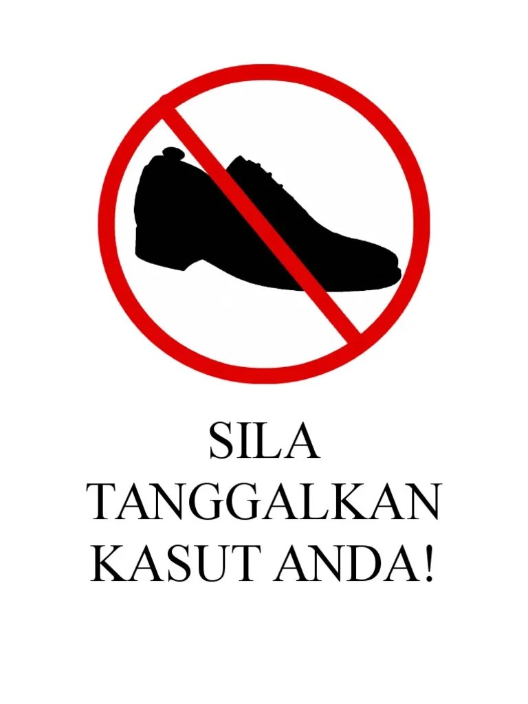 Sila Tanggalkan Kasut Sign