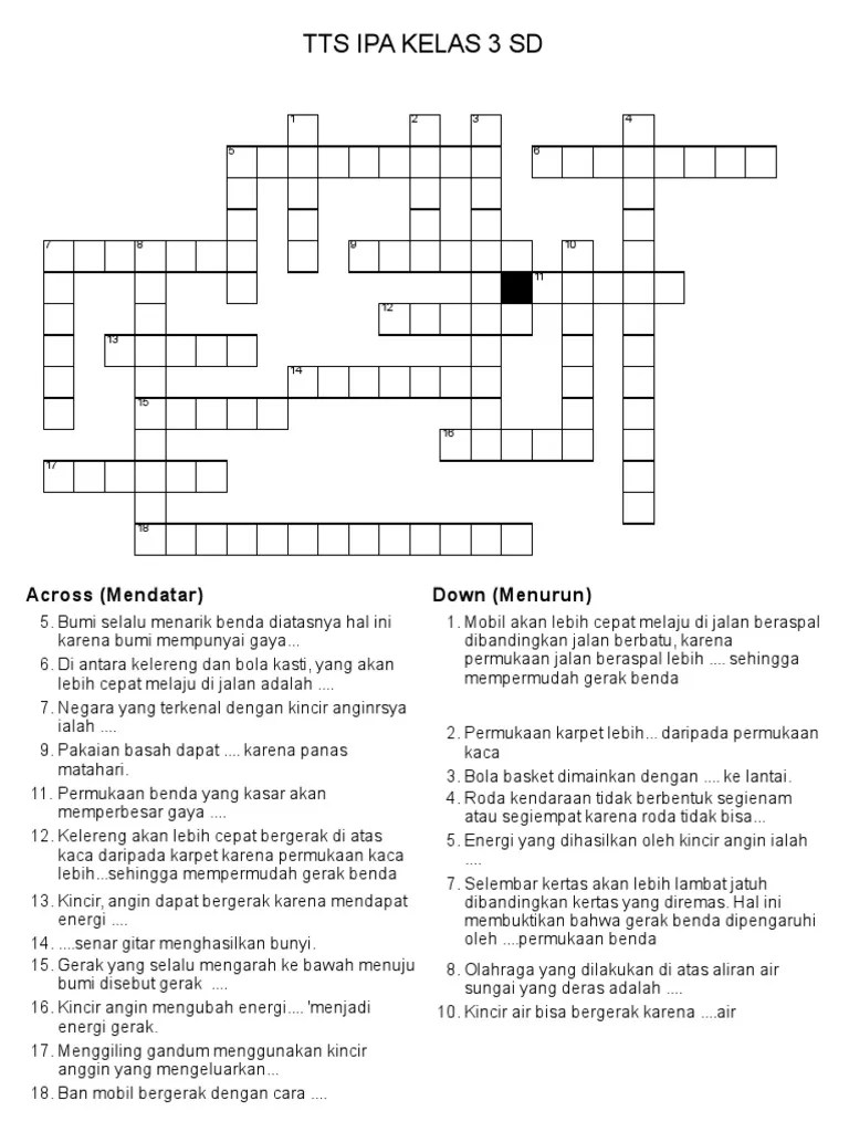 Tts Kelas 3 SD - Gerak Benda | PDF