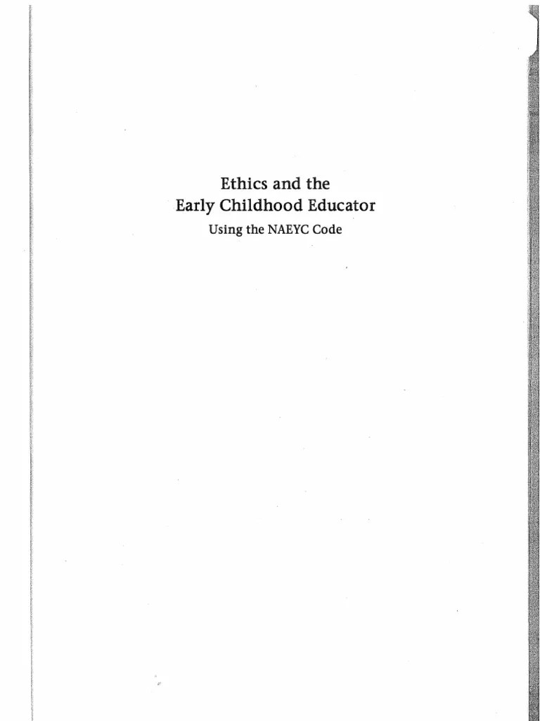 Naeyc Using The Code of Ethics PDF