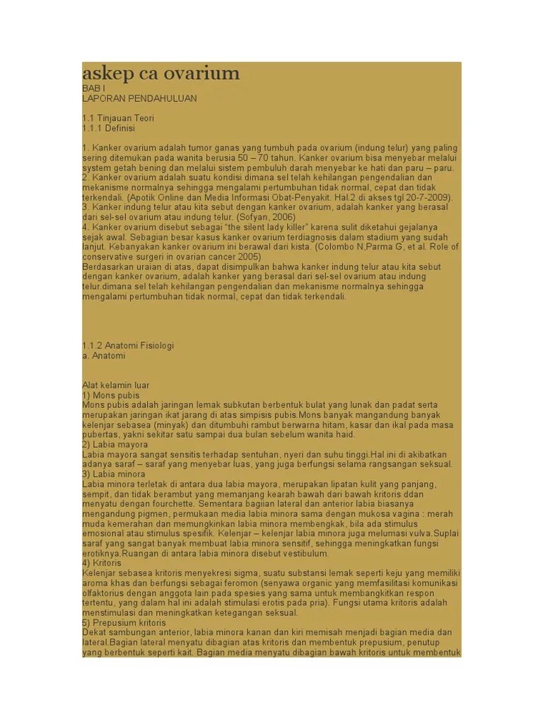 Askep CA Ovarium