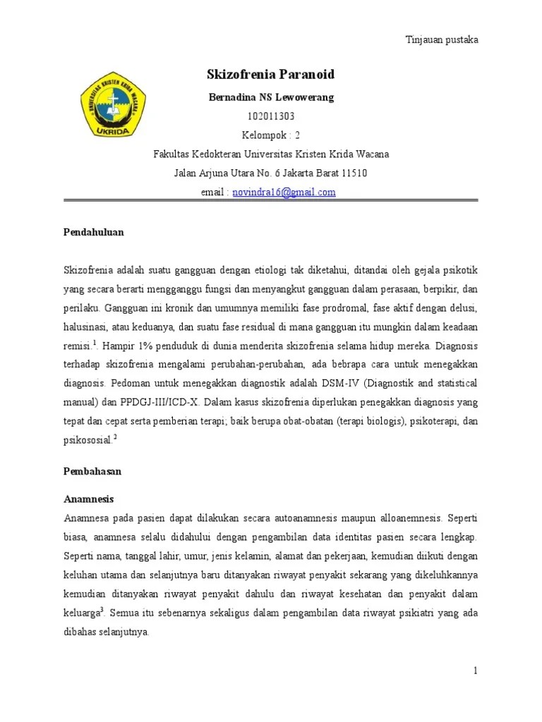 Skizofrenia Paranoid PDF