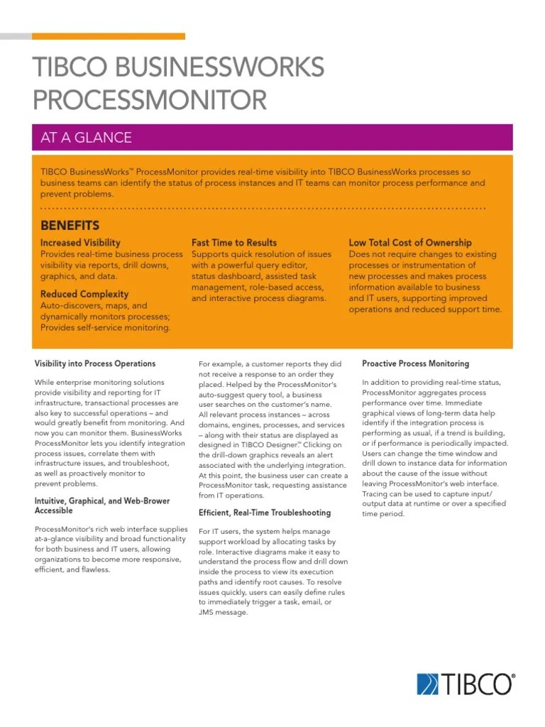 Tibco BWPM PDF Business Process User Interface