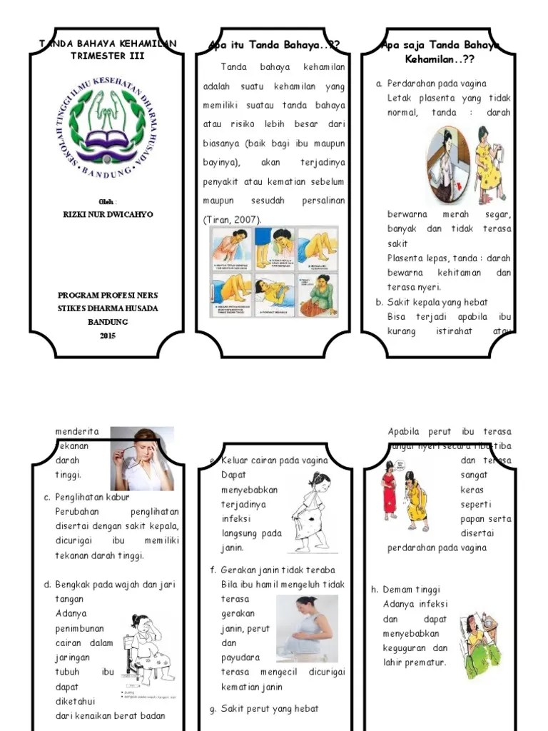 Leaflet Tanda Bahaya