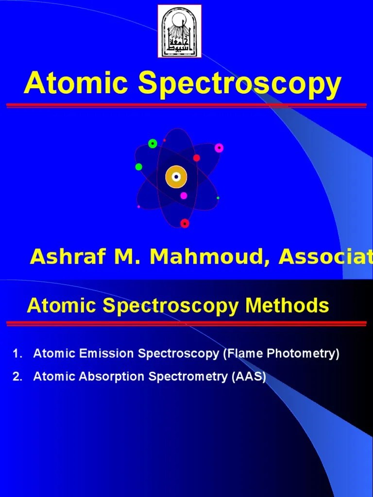Atomic Absorption Spectroscopy and Atomic Emission