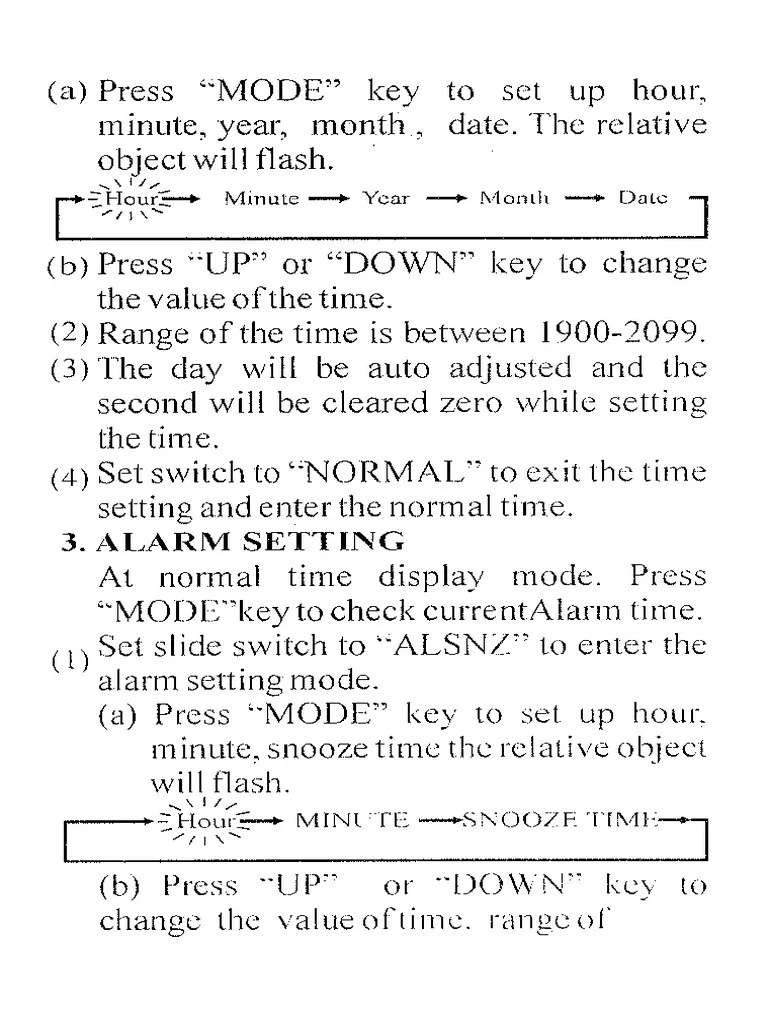 Ajanta Digital Clock User Manual Page 03 PDF Computing And