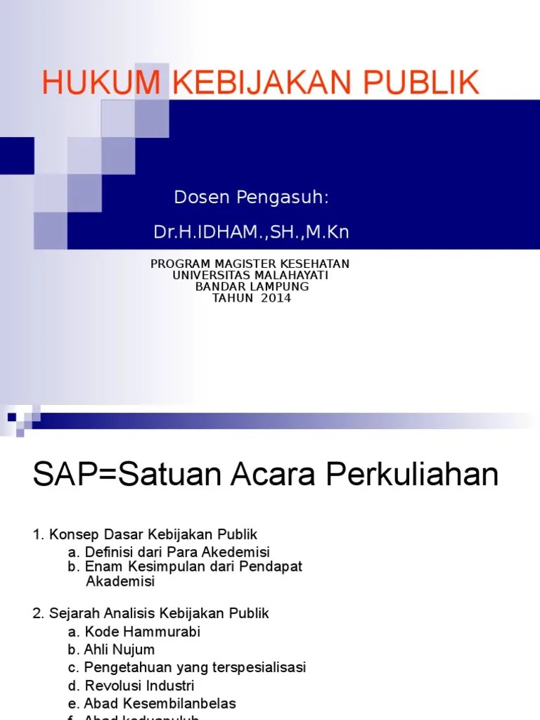 Hukum Kebijakan Publik