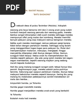 FOLKLOR CERITA RAKYAT Maluku | PDF