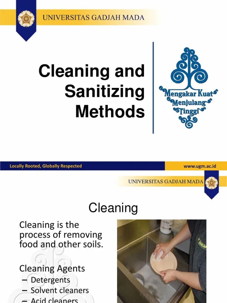 Cleaning and Sanitizing Methods.pdf Disinfectant Water