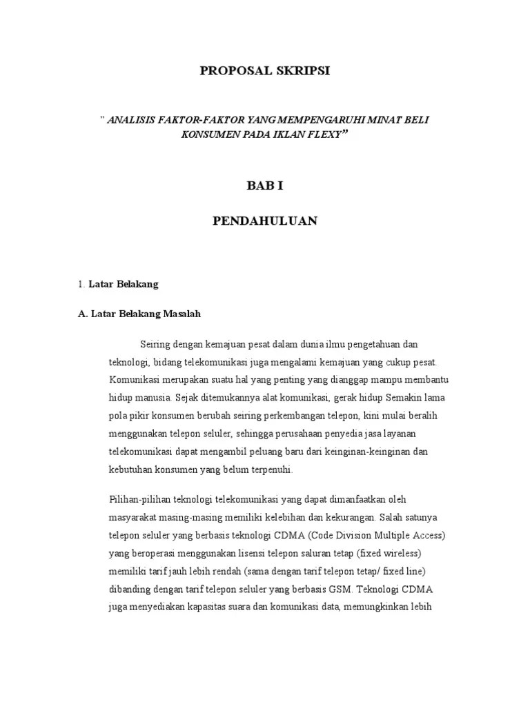Contoh Proposal Skripsi