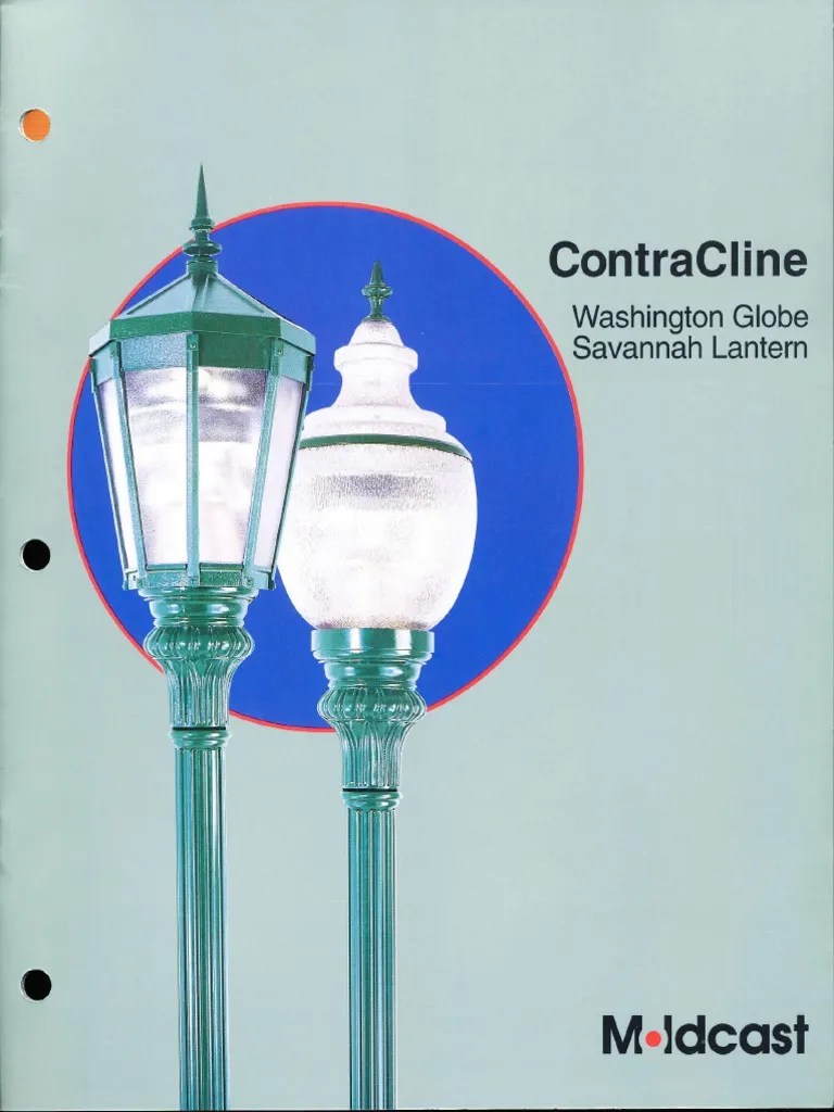 Moldcast Contra Cline Washington Globe & Savannah Lantern Brochure 1997