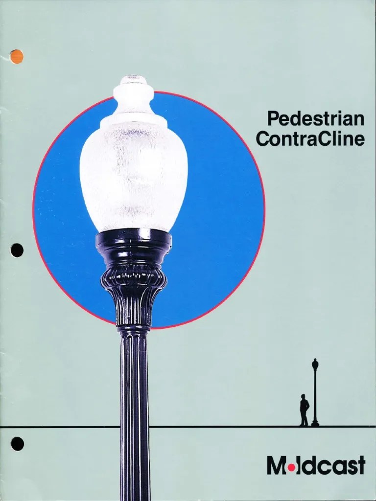 Moldcast Pedestrian Contra Cline Brochure 1997 Lighting Light