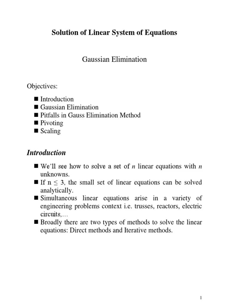 Numerical Methods Notes PDF Eigenvalues And Eigenvectors