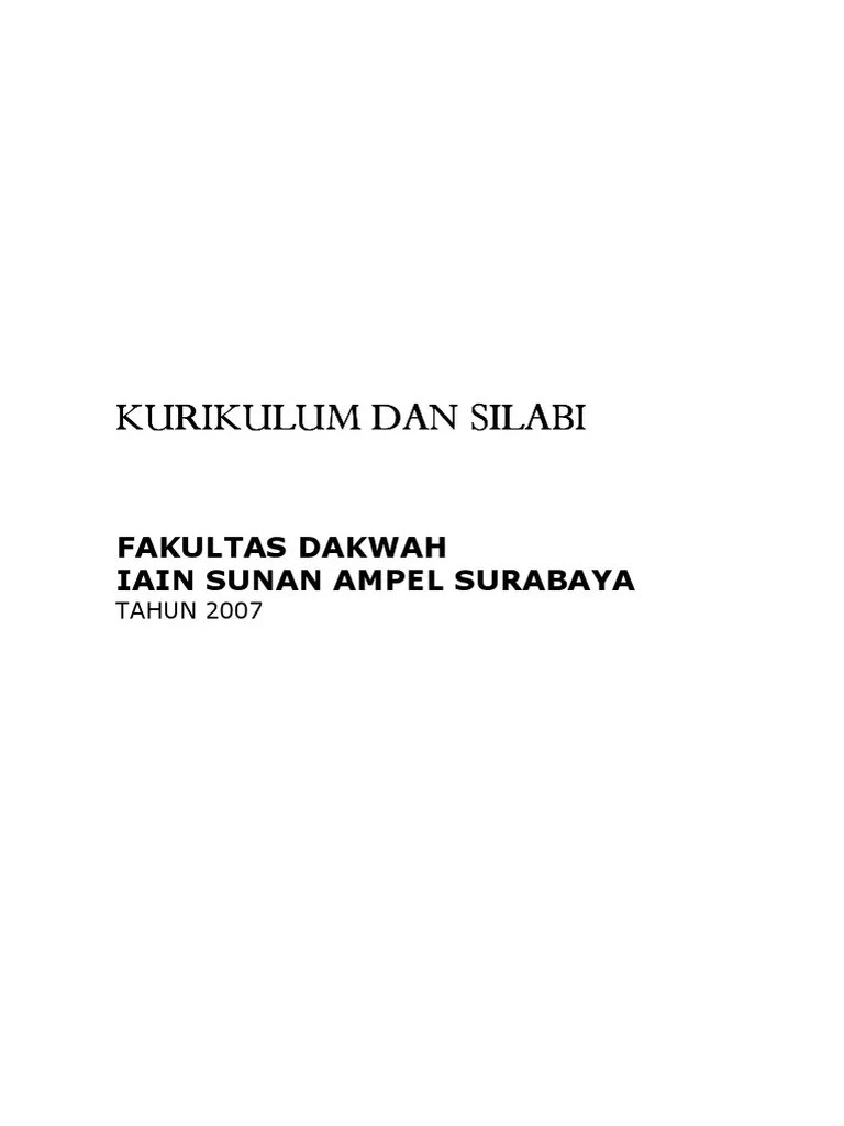 Buku Kurikulum Silabi Fak Dakwah | PDF