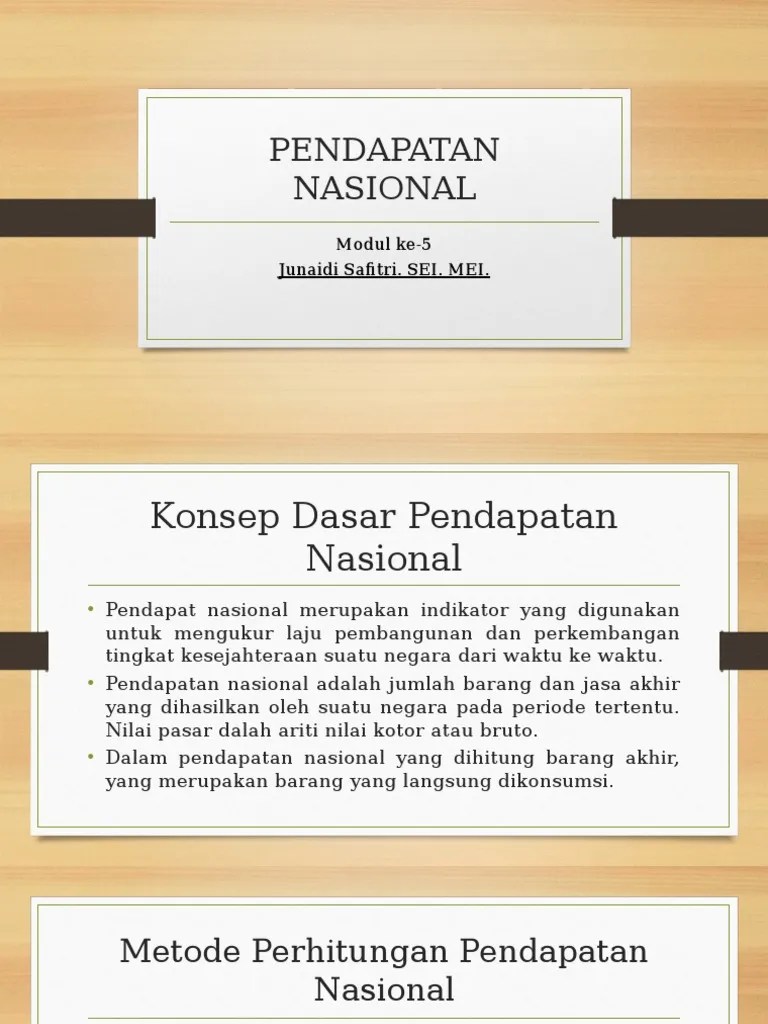 Perhitungan Pendapatan Nasional | PDF