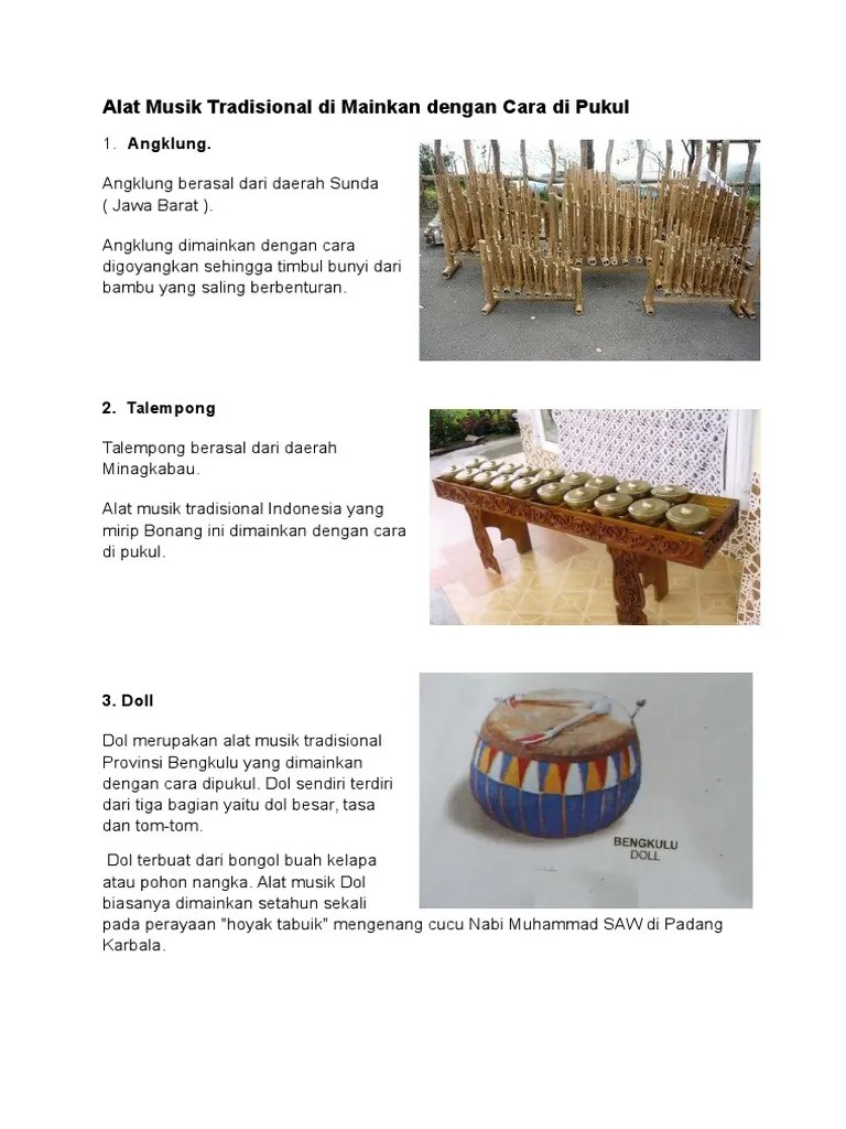 Alat Musik Bonang Dimainkan Dengan Cara Berbagai Alat