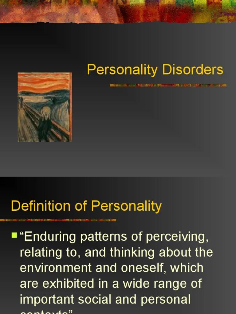 PERSONALITY DISORDERS.ppt Personality Disorder Borderline