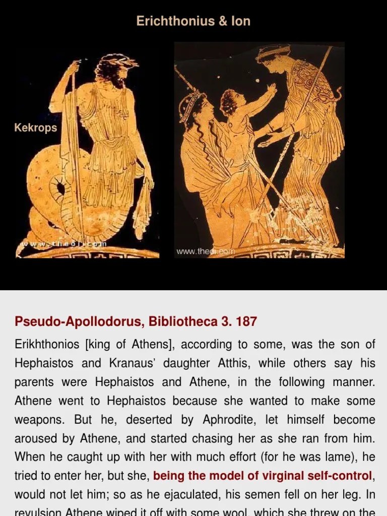 Conceptions 3 Erichthonius Ion PDF Athena Paleo Balkan Mythology