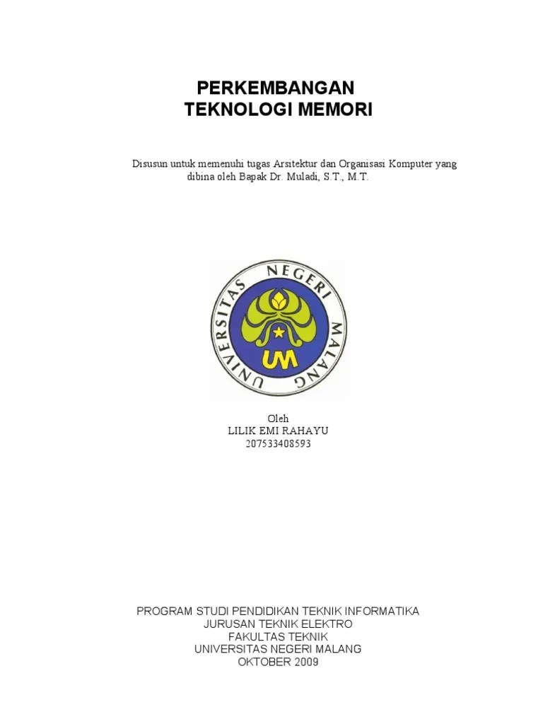 PERKEMBANGAN teknologi memori