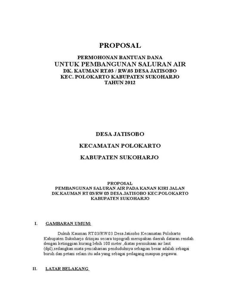 Contoh Proposal pembangunan