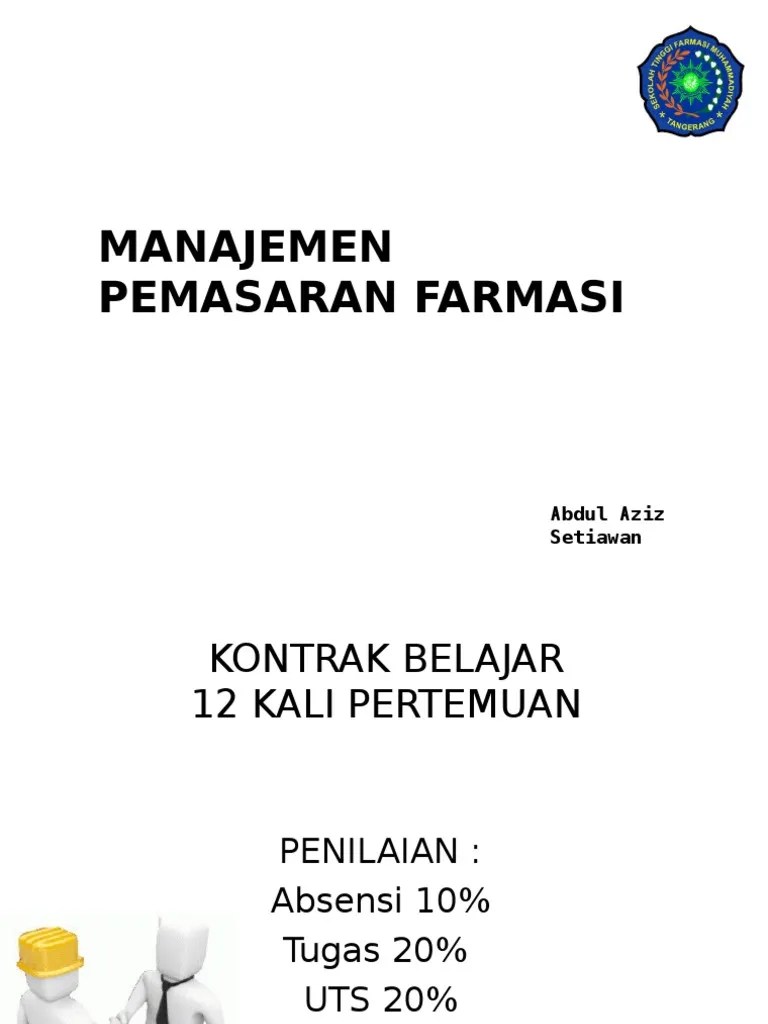 1 Slide Manajemen Pemasaran Farmasi