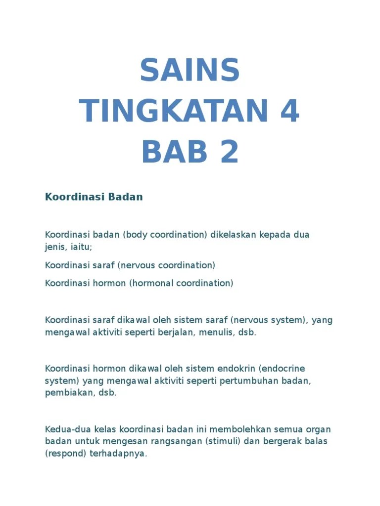 Sains Tingkatan 4 Bab 2