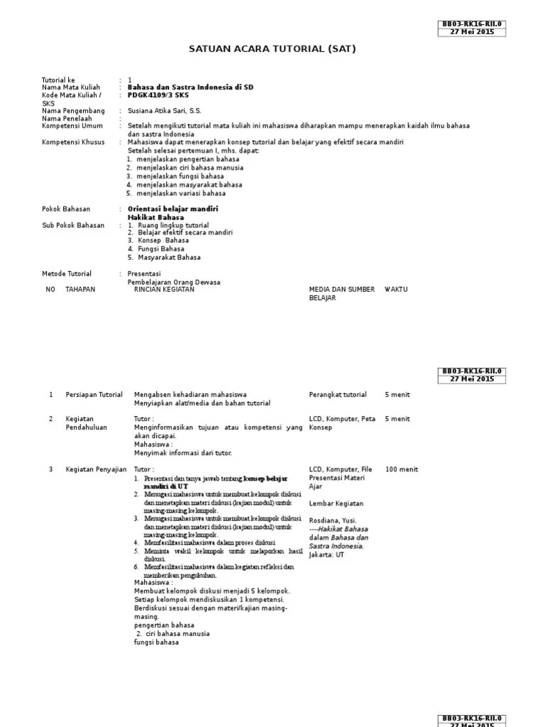 SAT Bahasa Dan Sastra Indonesia Di SD_PDGK4109