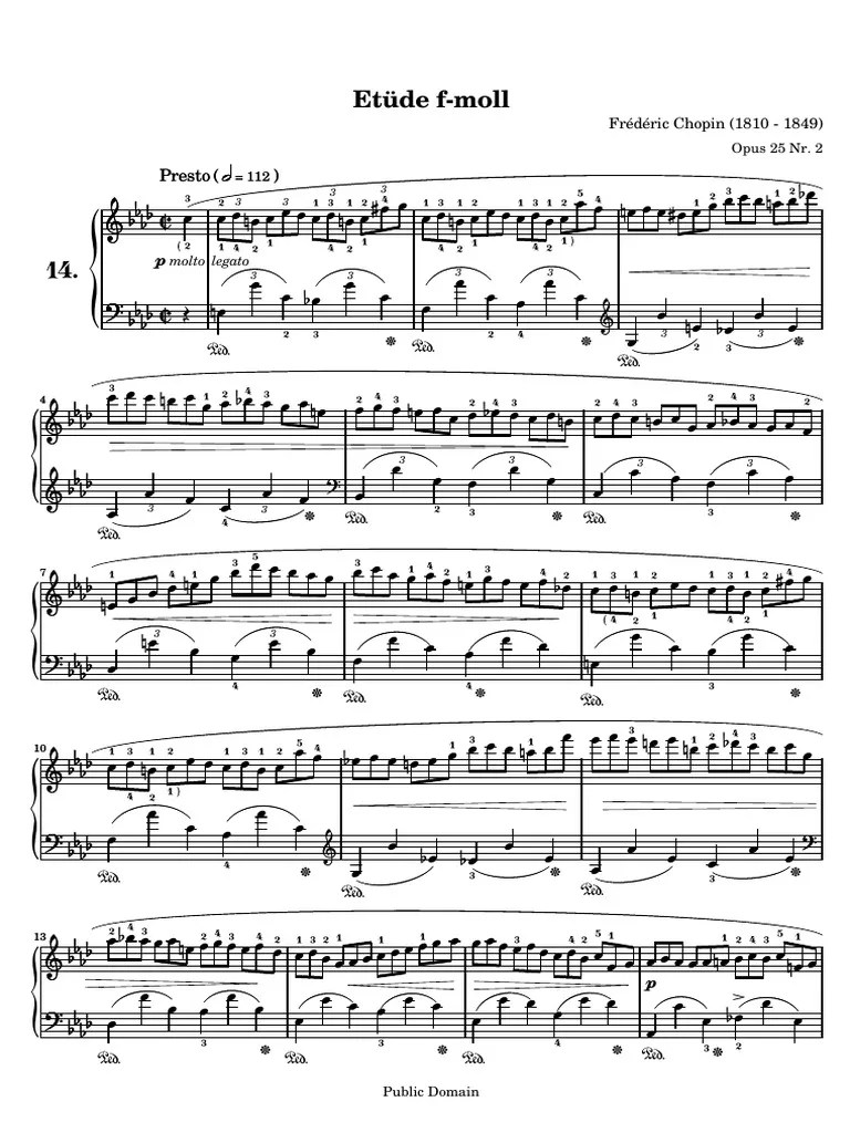 Etude PDF Classical Compositions Musical Compositions