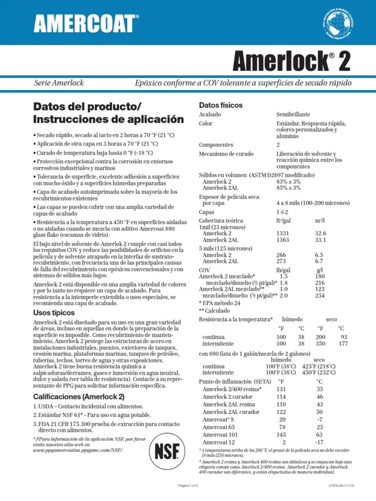 Amerlock 2400 Pts (Es)(1) Aluminio Solvente