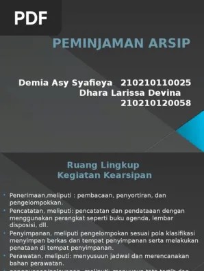 Peminjaman Arsip-1 | PDF