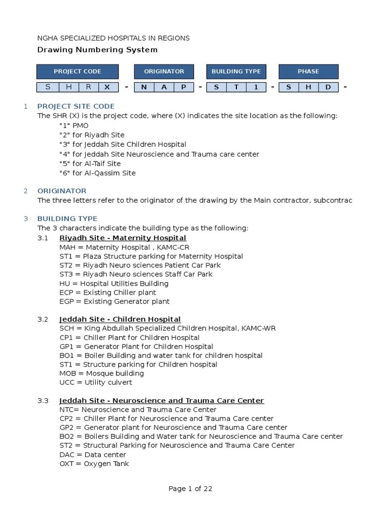 Drawing Numbering System01 PDF Civil Engineering Building