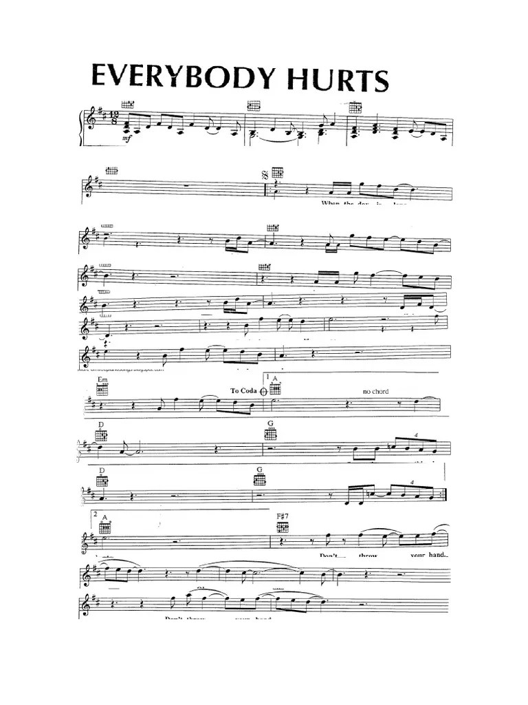 Everybody Hurts Rem PDF