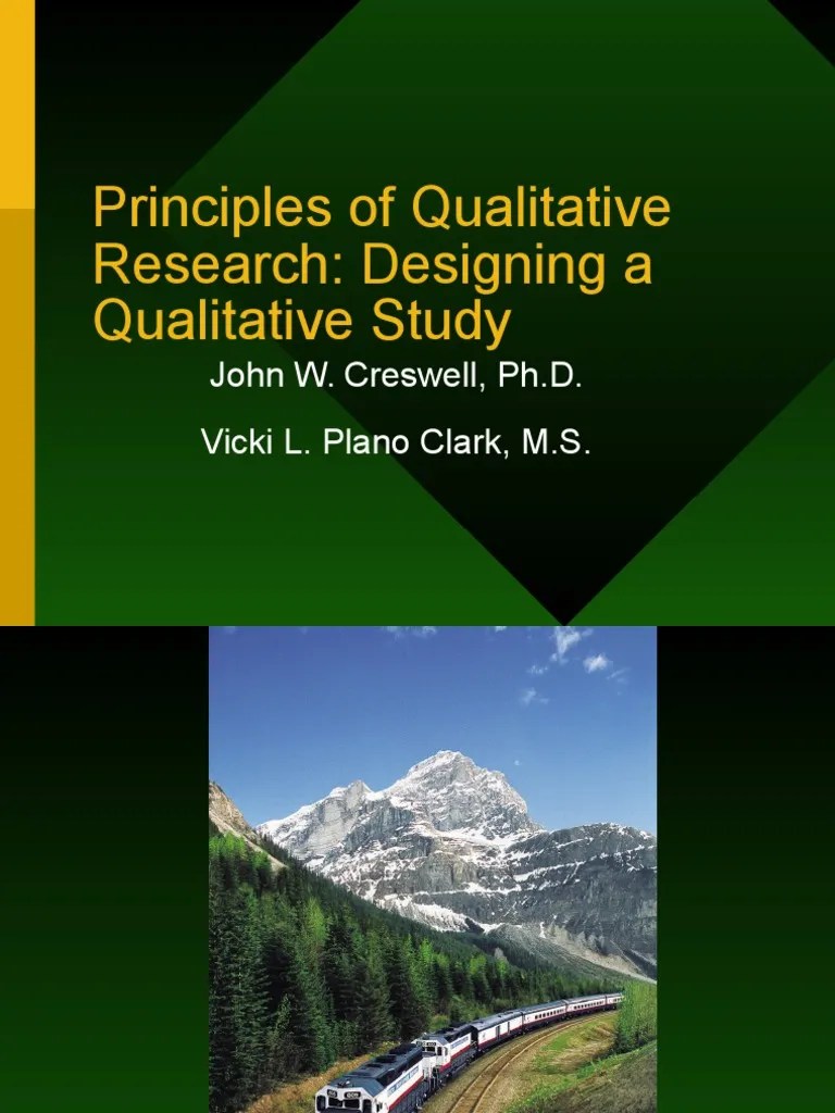 Qualitative Research Creswell Qualitative Research Data