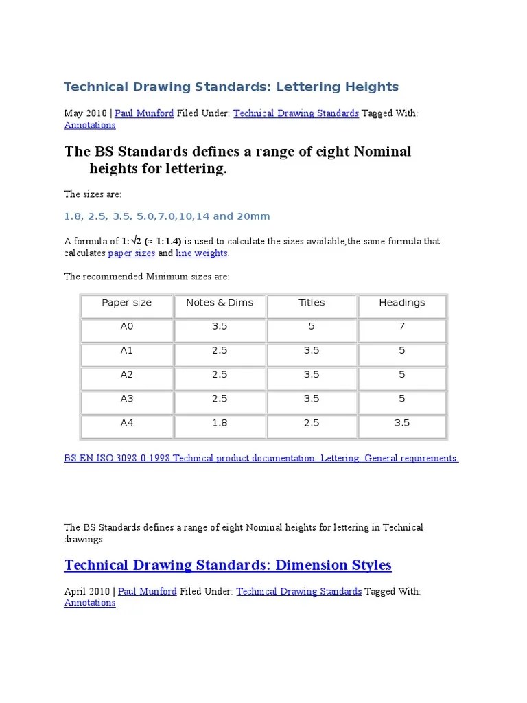 Technical Drawing Standards Technical Drawing Technology