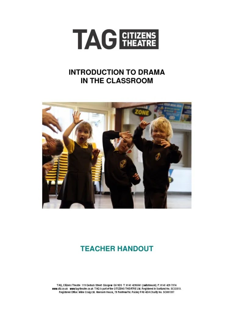 Introduction To Drama in The Classroom PDF News Teaching And Learning