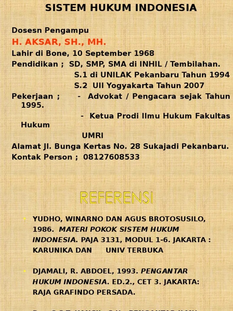 Slide SISTEM HUKUM INDONESIA.ppt