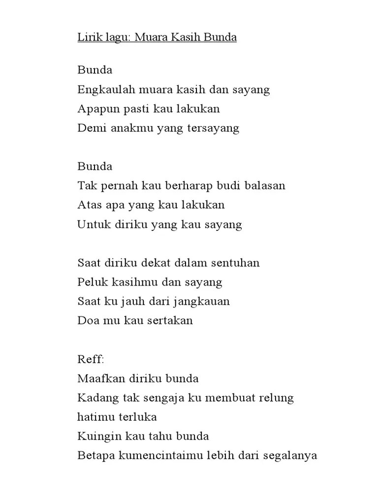 Bunda Erie Susan Lirik Lagu Arsia Lirik