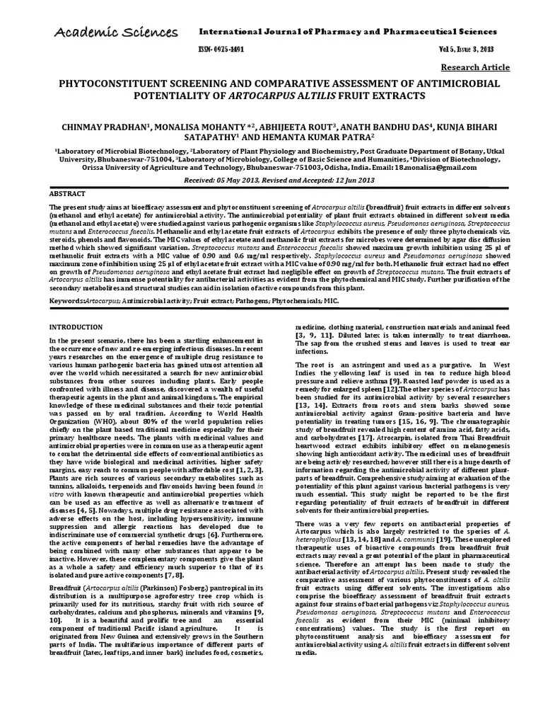 Jurnal Buah Sukun Ke s Mutans Antibiotics Pharmaceutical Drug