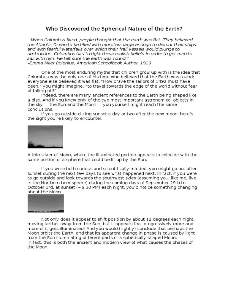 Who Discovered the Spherical Nature of the Earth Moon Shadow