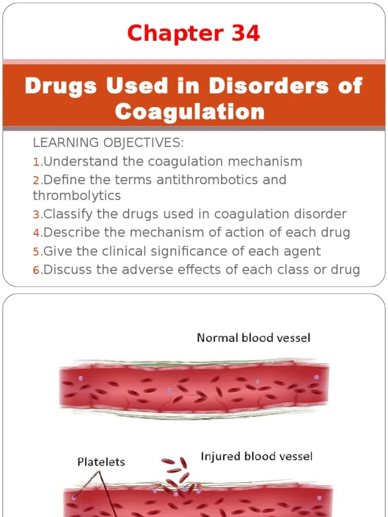 Drugs Used in Disorders of Coagulation Coagulation Platelet