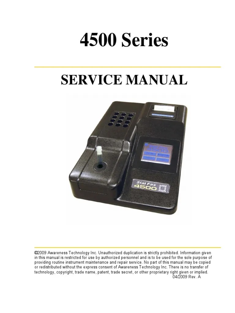 Service Manual: 4500 Series | PDF | Calibration | Printed Circuit Board